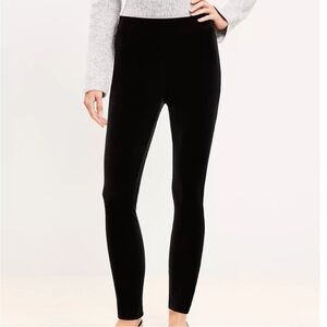 Loft Black Velvet Leggings